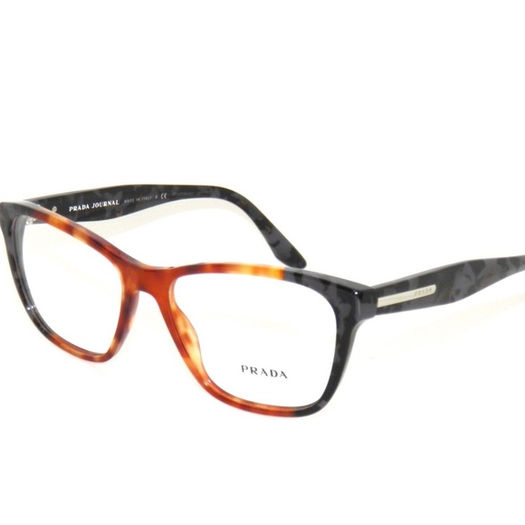 Prada 04T 04 U6L-1O1 54 Light Havana Spotted Gray Eyeglasses*Jurnal*